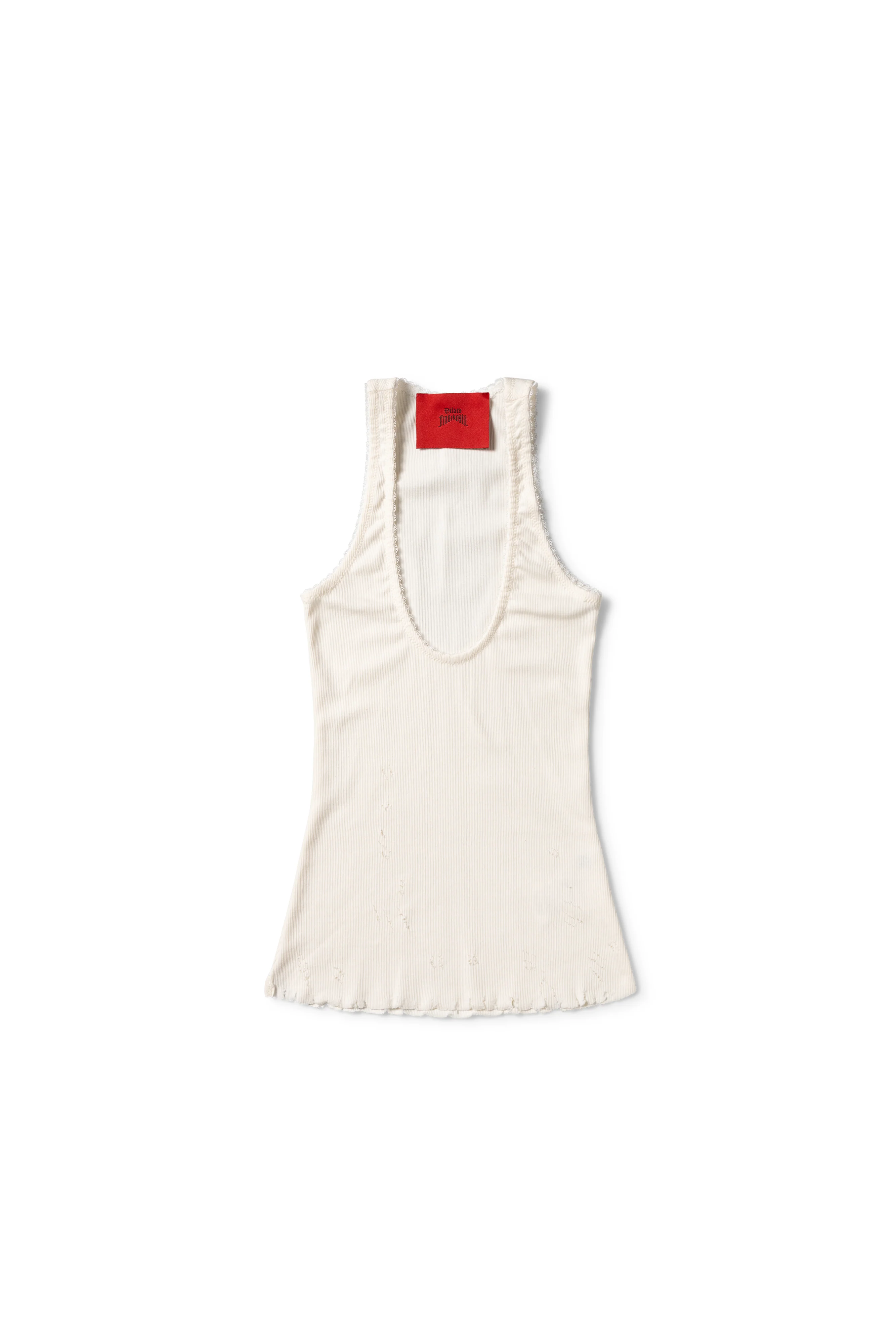 DISTRESSED TANK TOP - WHITE